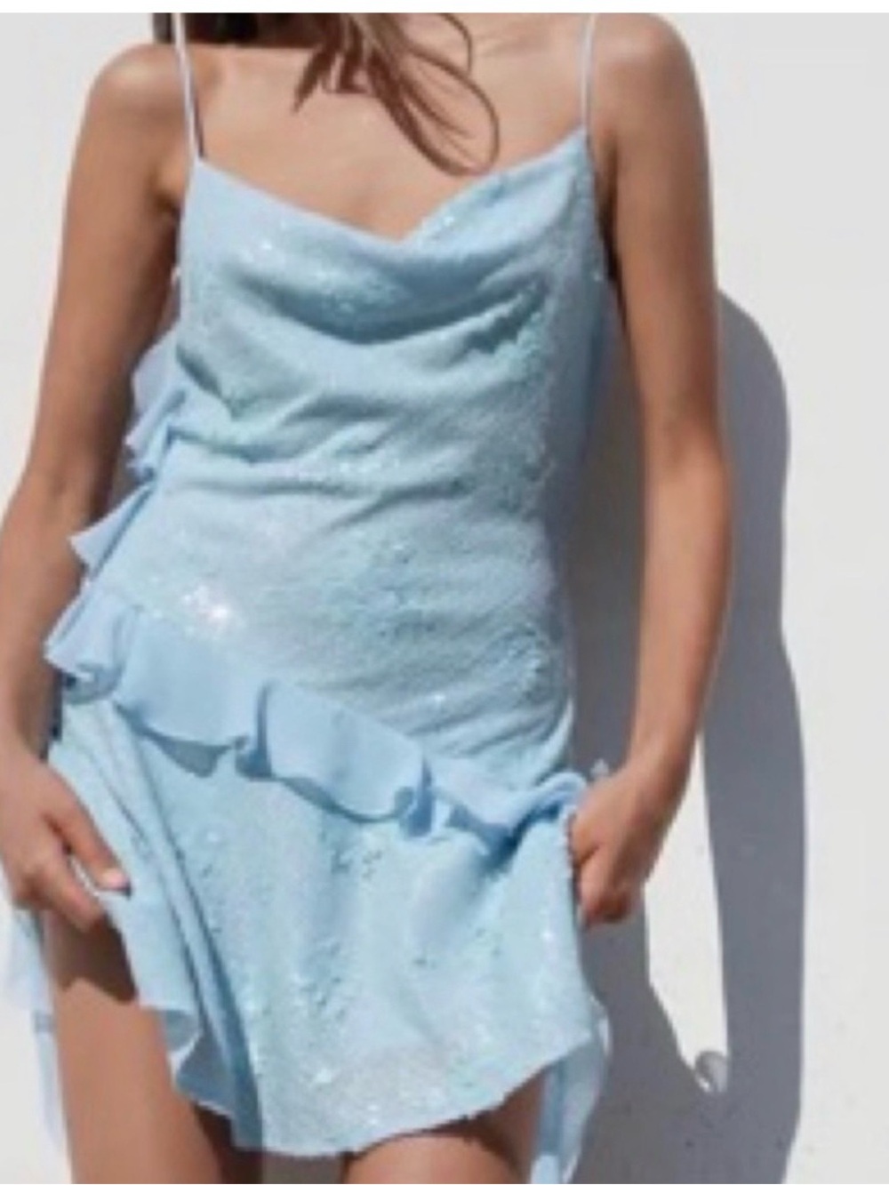 Zara Blue Sequin mini Dress